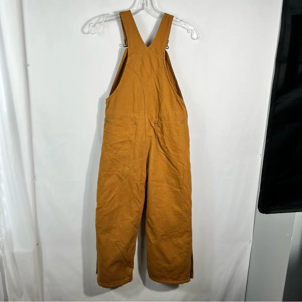 Carhartt Kids Khaki Tan Double Knee Lined Insulated Overalls  Workwear Youth 7 - Picture 6 of 7